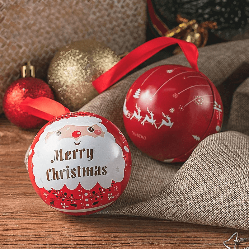 Kerst Snoepdoos 7 cm met Hangkoord – Decoratieve Snoepcontainer