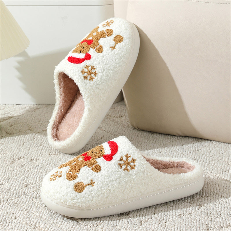 Kerstknus Kerstpantoffels met Pluche Voering en Antislipzool
