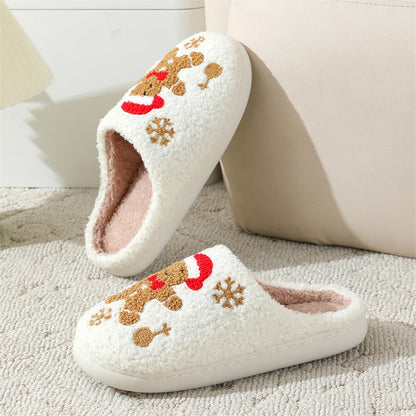 Kerstknus Kerstpantoffels met Pluche Voering en Antislipzool