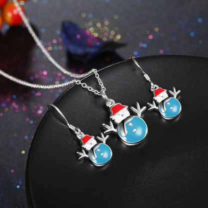 Kerstique – Kerst Sieradenset met Ketting en Oorbellen voor Dames
