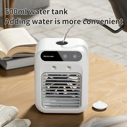 CoolBreeze Mini Luchtkoeler USB Vernevelaar Compact Bureau Ventilator