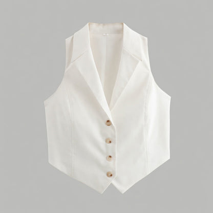 Veloria dames gilet met knoopsluiting elegant licht getailleerd