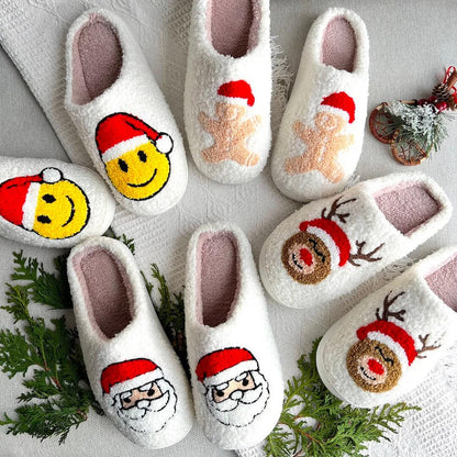 Kerstknus Dames Pantoffels – Warme Kerstpantoffels met Antislip