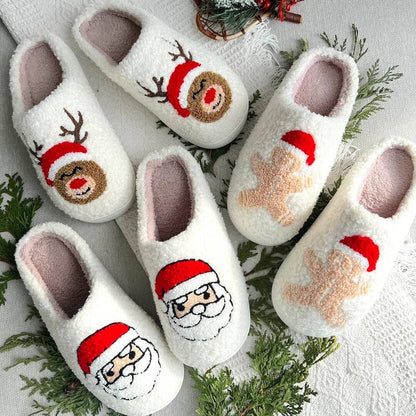 Kerstknus Dames Pantoffels – Warme Kerstpantoffels met Antislip