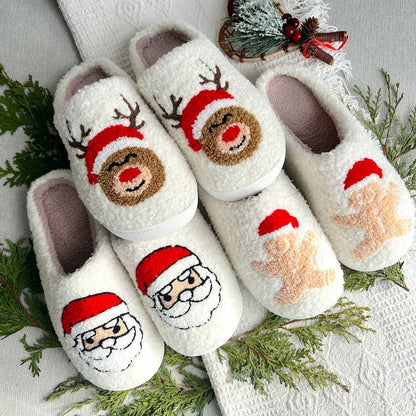 Kerstknus Dames Pantoffels – Warme Kerstpantoffels met Antislip