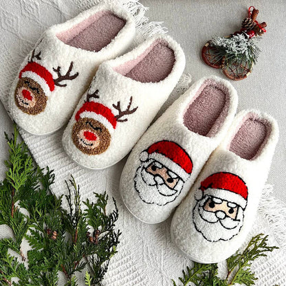 Kerstknus Dames Pantoffels – Warme Kerstpantoffels met Antislip