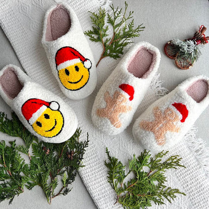 Kerstknus Dames Pantoffels – Warme Kerstpantoffels met Antislip