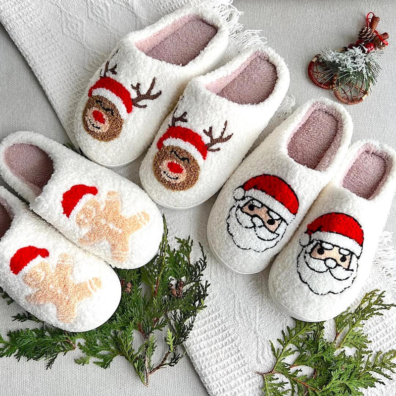 Kerstknus Dames Pantoffels – Warme Kerstpantoffels met Antislip