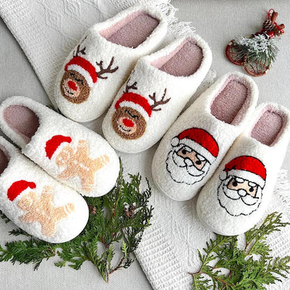 Kerstknus Dames Pantoffels – Warme Kerstpantoffels met Antislip