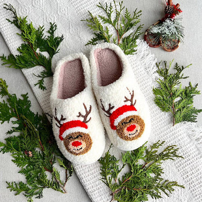 Kerstknus Dames Pantoffels – Warme Kerstpantoffels met Antislip