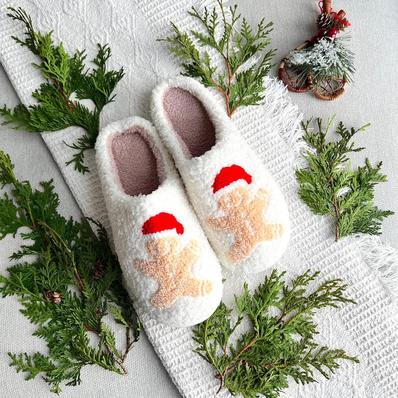Kerstknus Dames Pantoffels – Warme Kerstpantoffels met Antislip