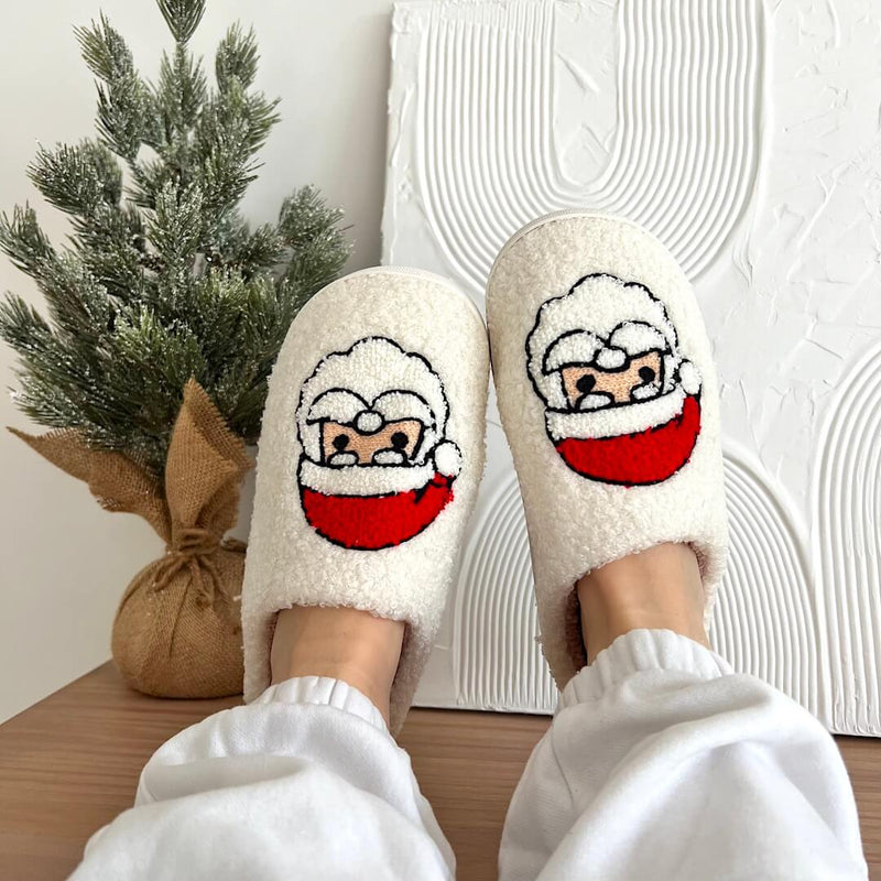 Kerstknus Dames Pantoffels – Warme Kerstpantoffels met Antislip
