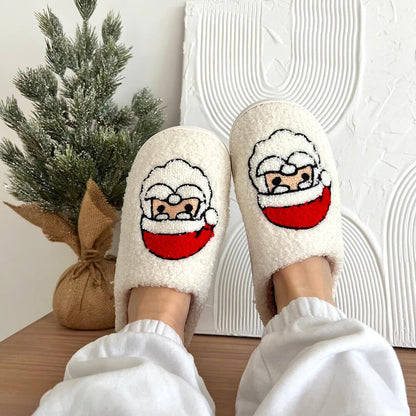 Kerstknus Dames Pantoffels – Warme Kerstpantoffels met Antislip