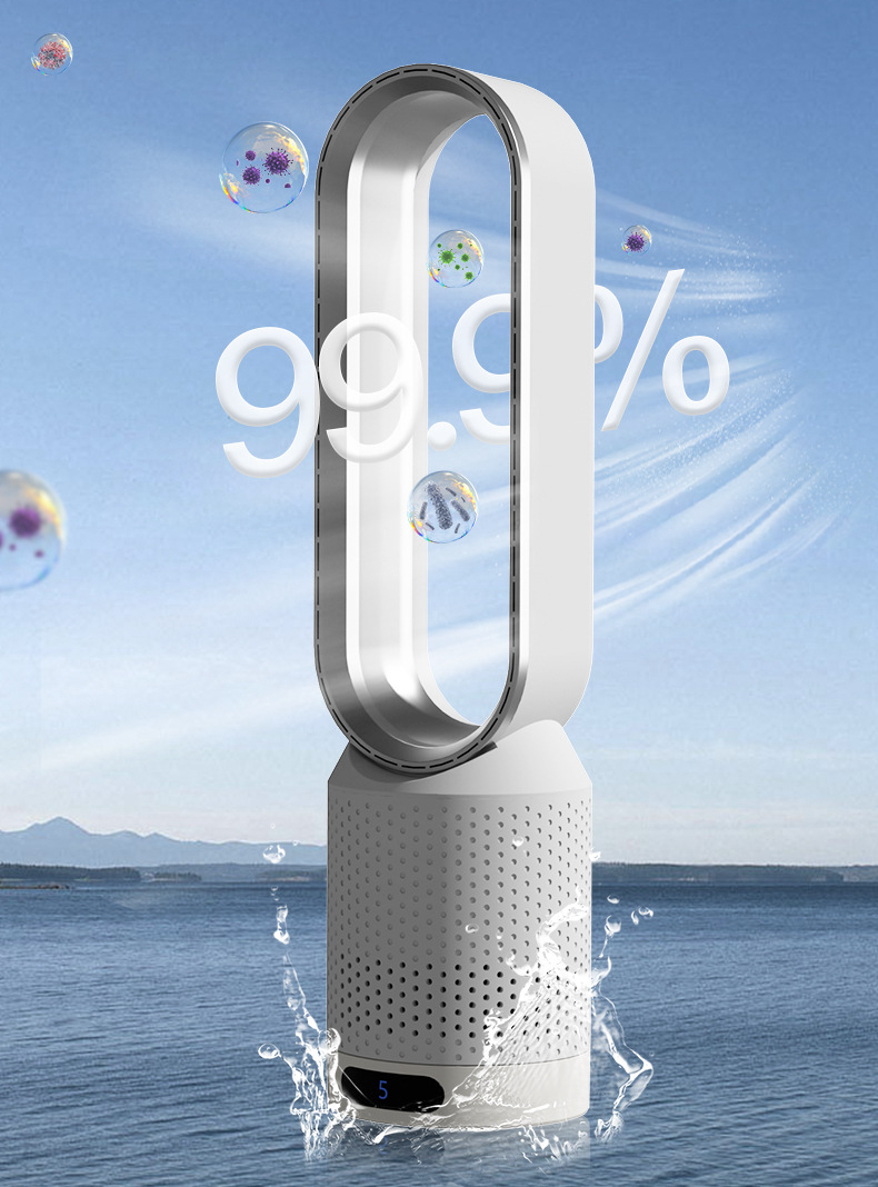 FrisWind Bladloze Luchtkoeler met 8 Snelheden en 90° Oscillatie