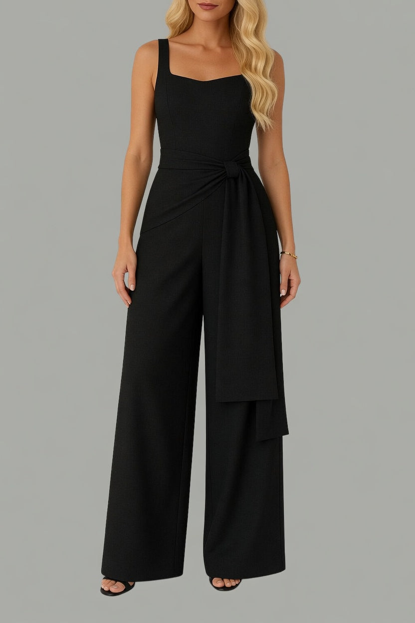 Veloura dames jumpsuit wijde pijpen mouwloos elegant zomer