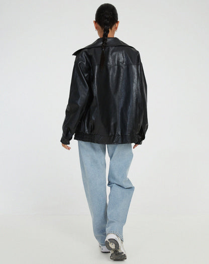 Varelia oversized damesjas van imitatieleer met rits