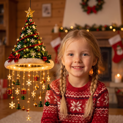 Kerstlichtpret – Kerstmuts met LED-lampjes voor Feesten en Foto’s