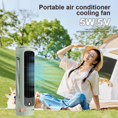 StilLucht Mini Bladloze Torenventilator USB Oplaadbaar Draagbaar