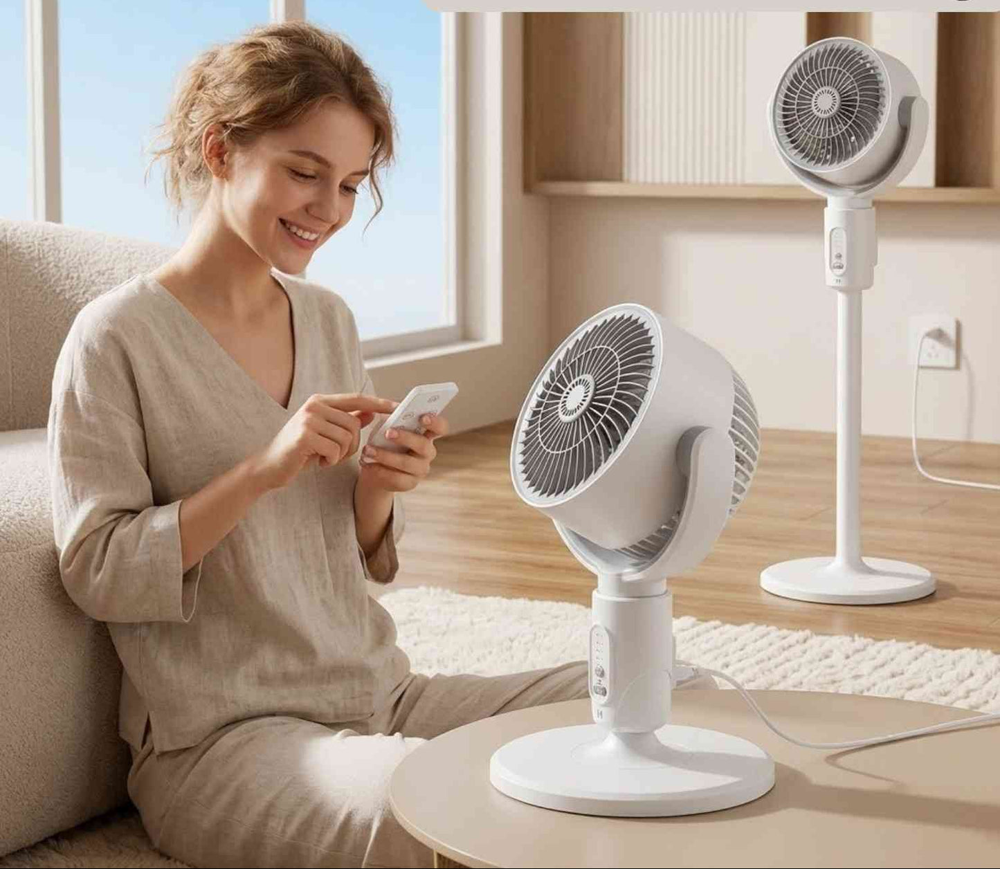 Verisko Opvouwbare Verstelbare Ventilator met Afstandsbediening USB-C