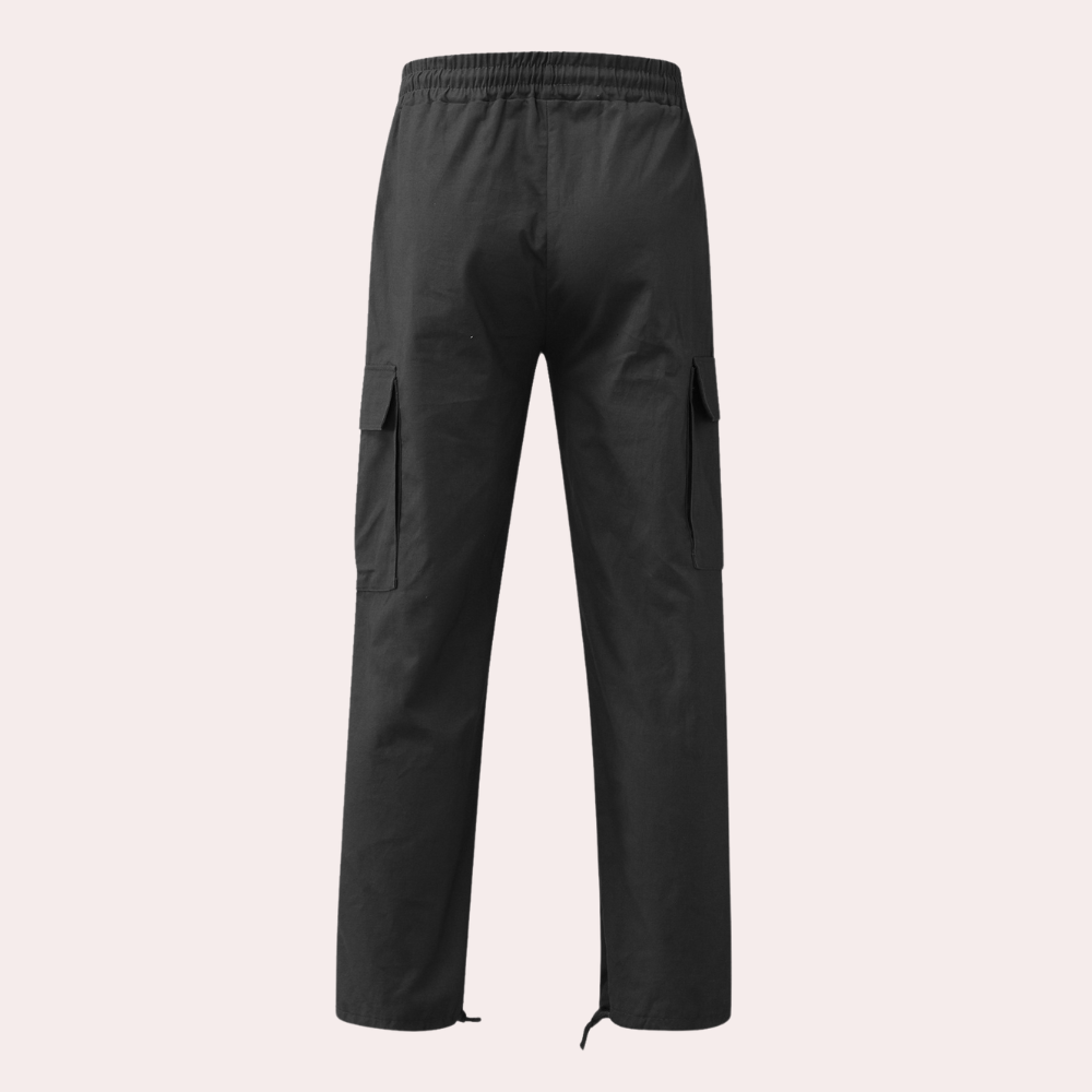Heren Relaxed Fit Cargobroek – Comfortabele Broek met Ruime Zakken