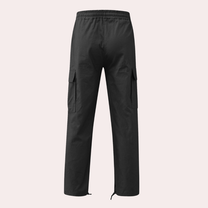 Heren Relaxed Fit Cargobroek – Comfortabele Broek met Ruime Zakken