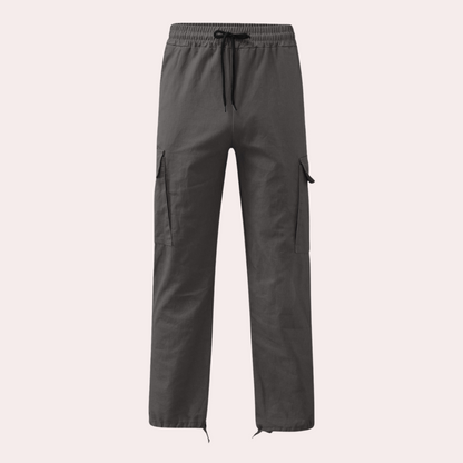 Heren Relaxed Fit Cargobroek – Comfortabele Broek met Ruime Zakken