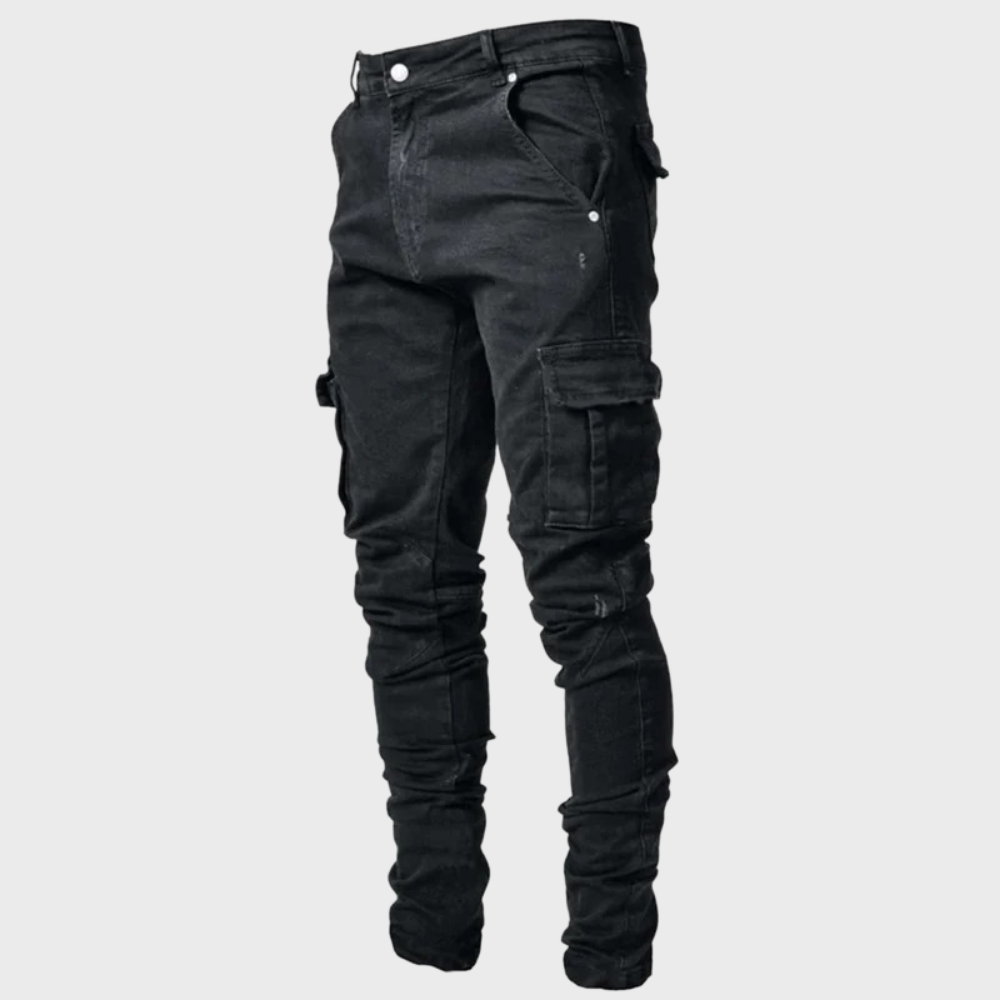 UrbanFlex Cargo Denim – Slim Fit Stretch Herenjeans met Zakken