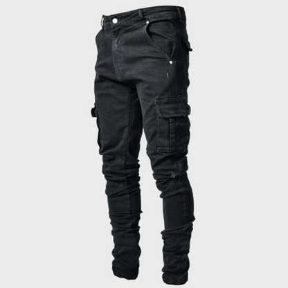UrbanFlex Cargo Denim – Slim Fit Stretch Herenjeans met Zakken