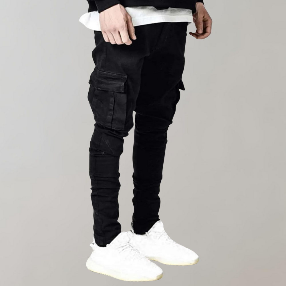 UrbanFlex Cargo Denim – Slim Fit Stretch Herenjeans met Zakken