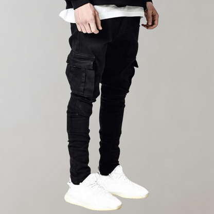 UrbanFlex Cargo Denim – Slim Fit Stretch Herenjeans met Zakken