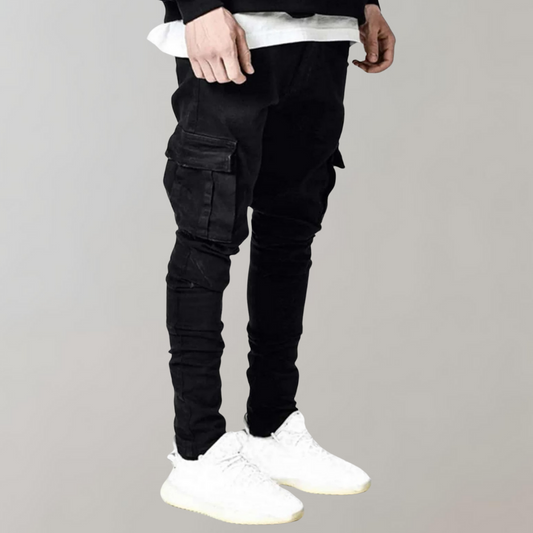 UrbanFlex Cargo Denim – Slim Fit Stretch Herenjeans met Zakken