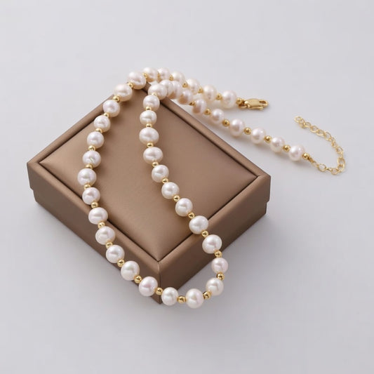 Elara Zoetwaterparel Hanger Ketting Dames Elegant Tijdloos