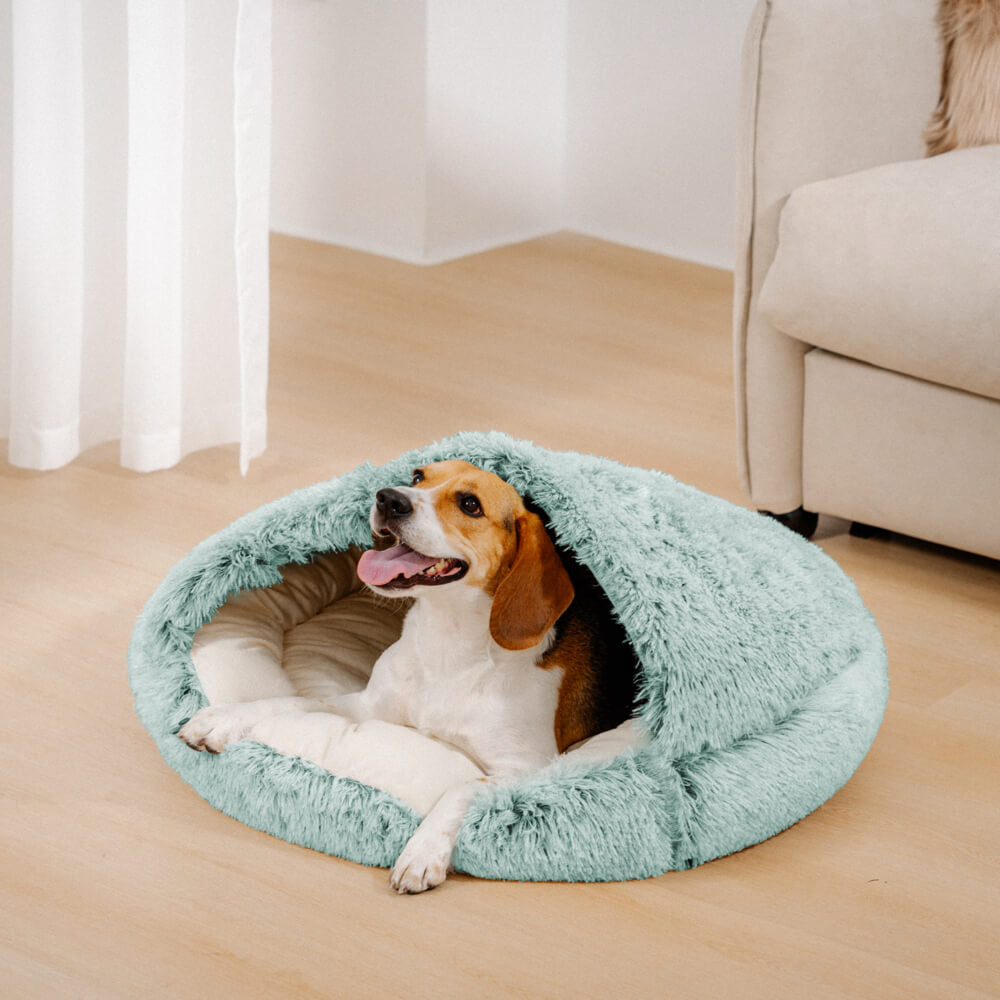 Gezellige & Veilige Halve Open Dierenbed Soft Katoenstof