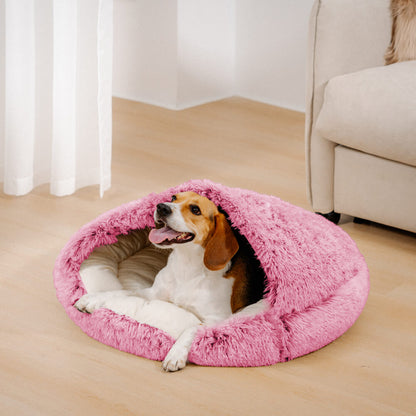 Gezellige & Veilige Halve Open Dierenbed Soft Katoenstof