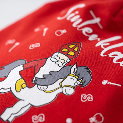 Sintmutspret – Rode Muts met Sinterklaasprint op Paard