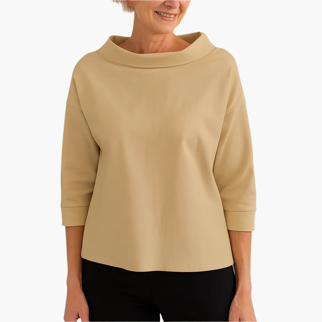 Dames Elegante Top met Staande Kraag – Perfect voor Dagelijks en Feestelijk Gebruik