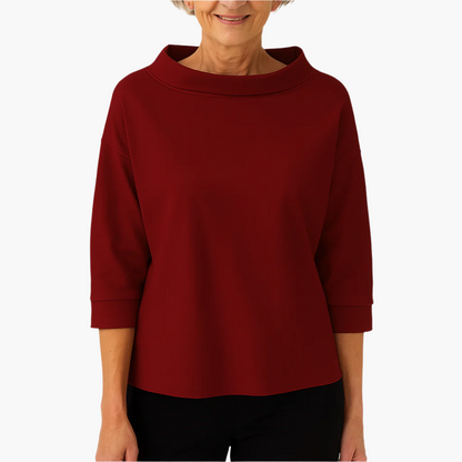 Dames Elegante Top met Staande Kraag – Perfect voor Dagelijks en Feestelijk Gebruik