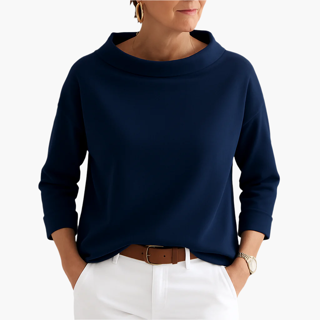 Dames Elegante Top met Staande Kraag – Perfect voor Dagelijks en Feestelijk Gebruik