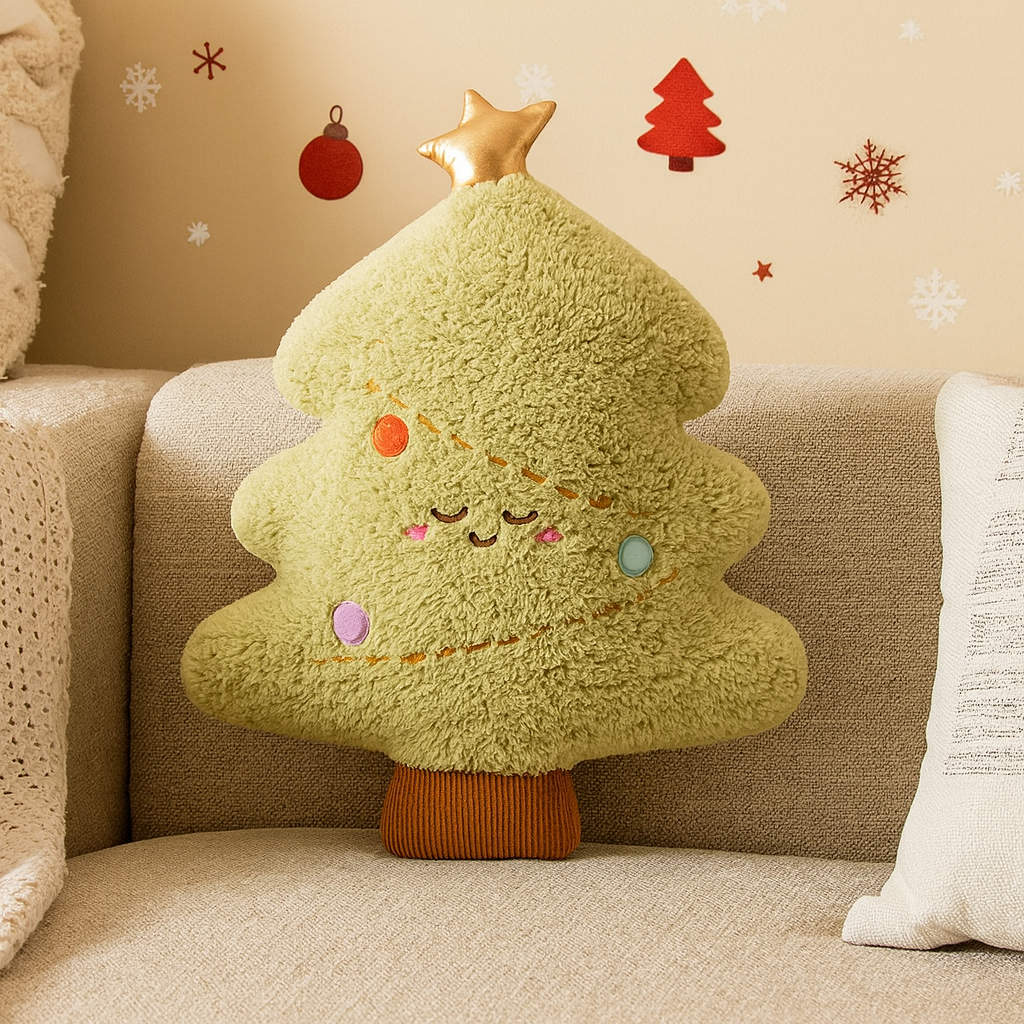 KerstKuss Knuffelkussen met Kerstfiguren – Feestelijke Decoratie