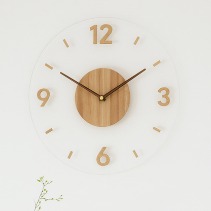Nordisk Houten Wandklok – Tijdloze Minimalisme