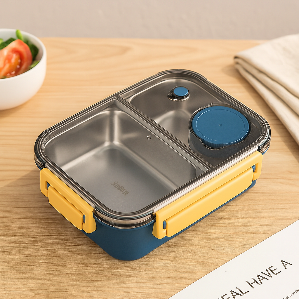 LunchMate Herbruikbare Lunchdoos – Compacte Brooddoos voor Onderweg