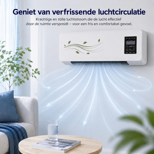 KlimaComfort Compacte Keramische Ventilatorkachel met Afstandsbediening