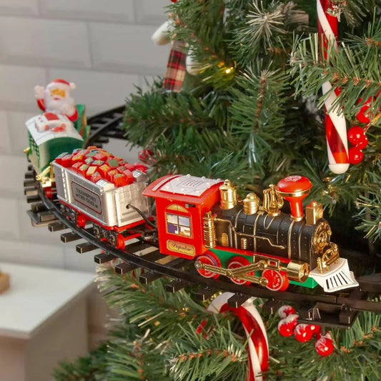 Kerstboomtrein met Licht en Geluid – Rijdende Trein rond Boom