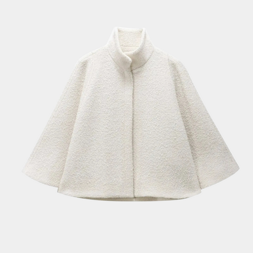 Dames Cape-Jack met Hoge Kraag en A-Lijn Silhouet