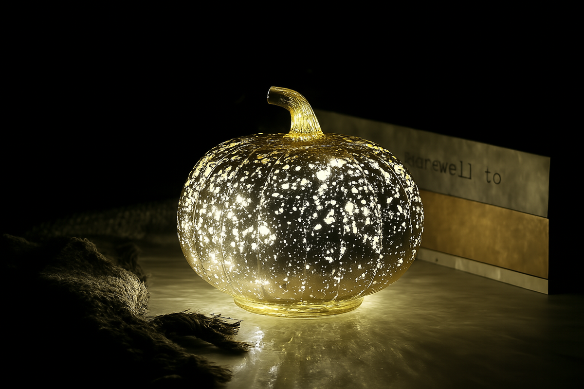 Lunavera Glazen Pompoen LED Decoratie Set voor Halloween