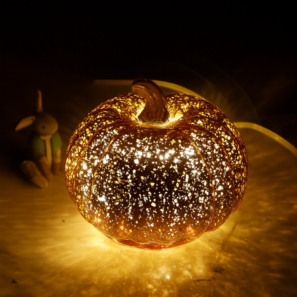 Lunavera Glazen Pompoen LED Decoratie Set voor Halloween