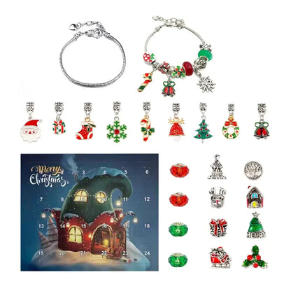 Kerstcharme – Adventskalender met 22 bedeltjes en 2 armbanden