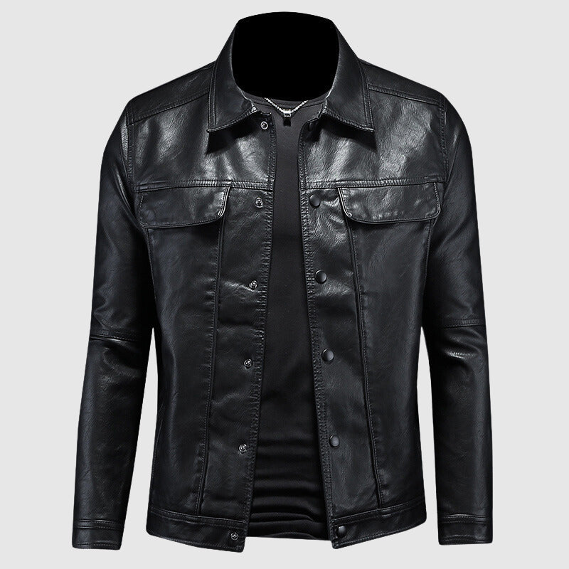 Heren Leren Jas Ravello – Klassiek Jack met Zakdetails