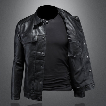 Heren Leren Jas Ravello – Klassiek Jack met Zakdetails