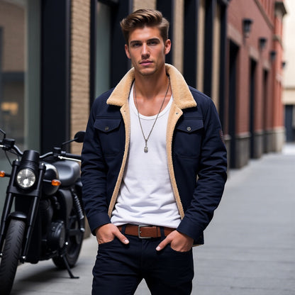 Heren Bomberjack Vintage Winter – Warme en Stijlvolle Casual Jas